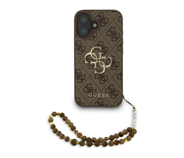 Guess 4G Strap 4G Classic Logo do iPhone 16 brązowy - 1365501 - zdjęcie